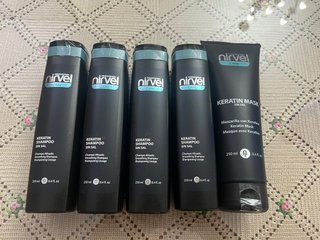 Nirvel Keratin Shampoo sin Sal (4 uds)+ Mascarilla