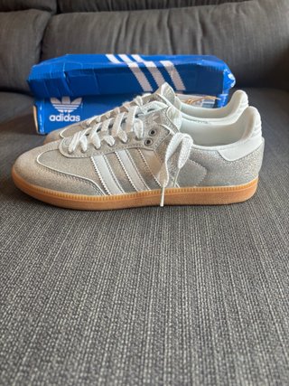 Adidas Samba Plateadas Mujer Talla 40