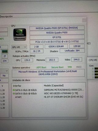 NVIDIA Quadro P600 2GB GDDR5 Testeada con FurMark