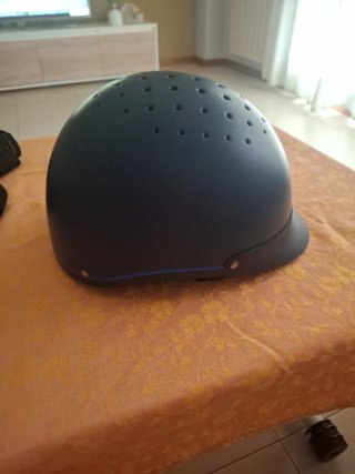 Casco de equitación azul