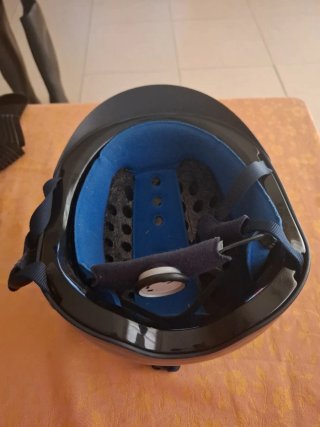 Casco de equitación azul