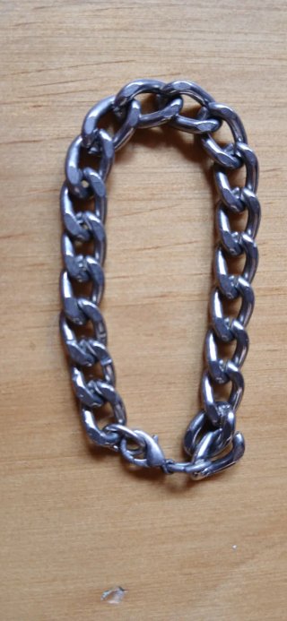 Pulsera eslabones plateada