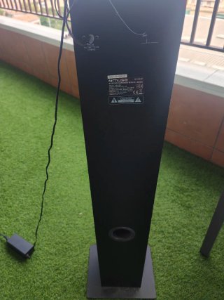 Torre de Sonido Amuse Negra/Marrón