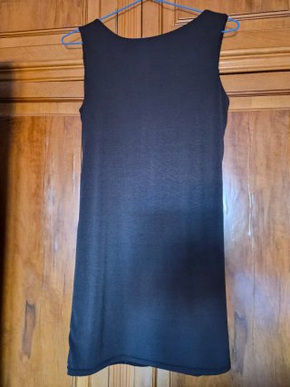 Vestido corto fiesta negro elástico