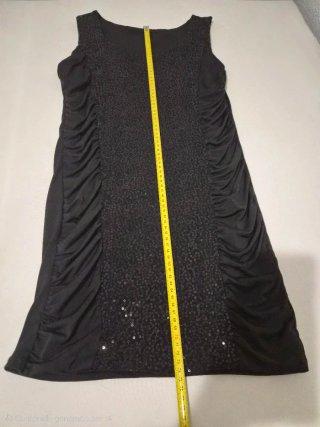 Vestido corto fiesta negro elástico