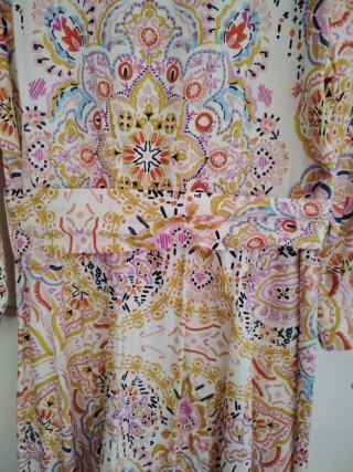 Vestido largo estampado multicolor