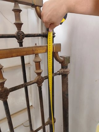 Pareja cabeceros antiguos hierro y latón