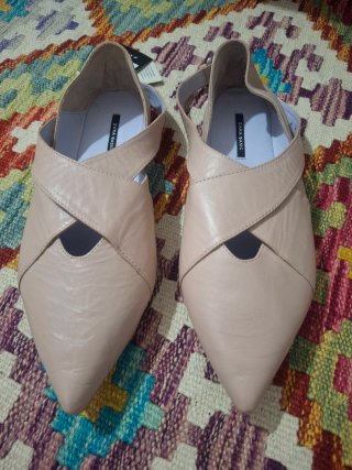Bailarinas en piel Zara rosa palo