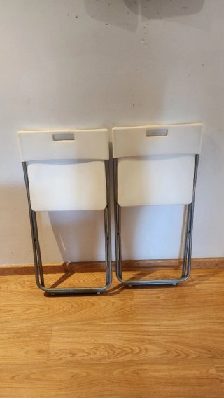 2 Sillas Plegables Ikea Blancas