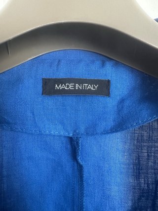 Blazer donna  in puro lino blu taglia XL