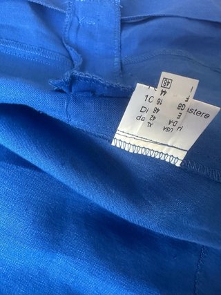 Blazer donna  in puro lino blu taglia XL