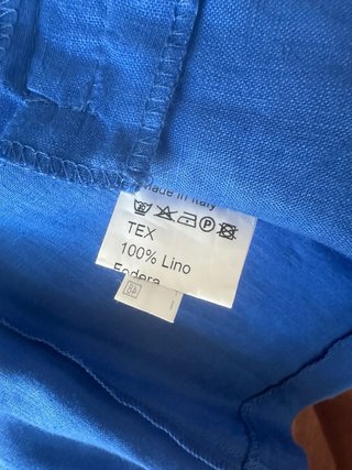 Blazer donna  in puro lino blu taglia XL
