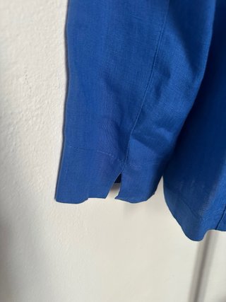 Blazer donna  in puro lino blu taglia XL