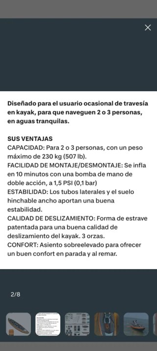 Kayak Hinchable Itiwit 3 personas