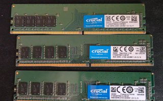 3x Crucial DDR4 RAM 4GB PC Memoria