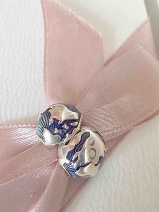 Pandora Charm Globo Azul y Plata