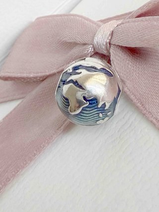 Pandora Charm Globo Azul y Plata