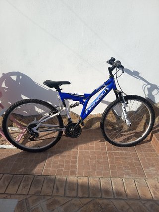 Bicicleta de montaña azul