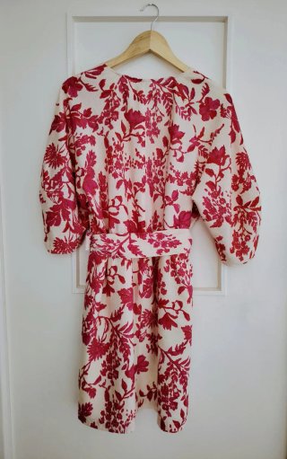 Vestido corto Mango estampado  con flores rosas so