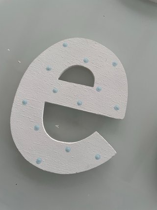 Letras madera decorativas puntos