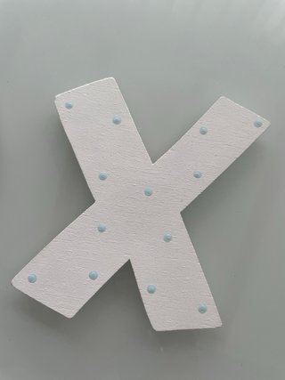 Letras madera decorativas puntos