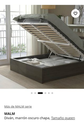 Canapé Ikea Malm Marrón Queen