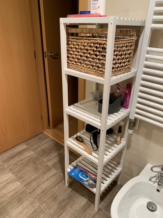 Estantería baño blanca IKEA MUSKAN 37x140