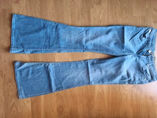 Pantalón campana Zara Woman azul