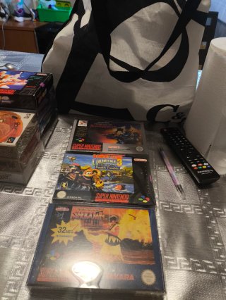 Super Nintendo: Mario Kart, Dragon Ball Z, Spider-
