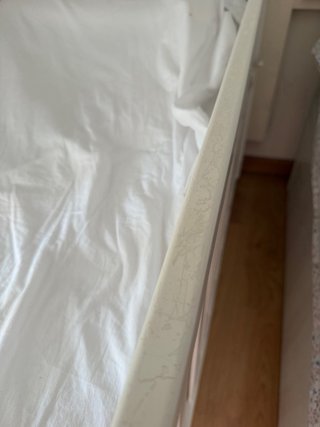 Cuna de bebe blanca dos alturas colchon incluido