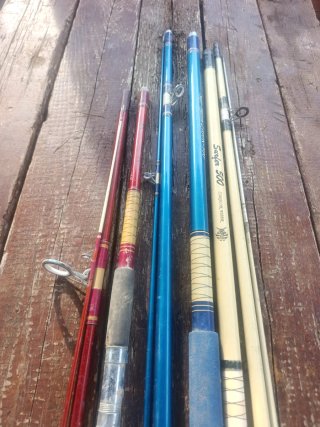 Cañas de pescar Surf-Match 2300K-500 y Kali
