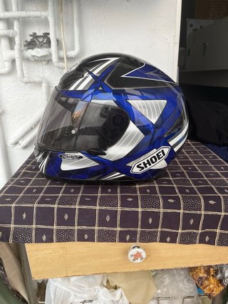 Casco Shoei Azul y Negro