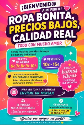 Ropa variada: partes de arriba y vestidos