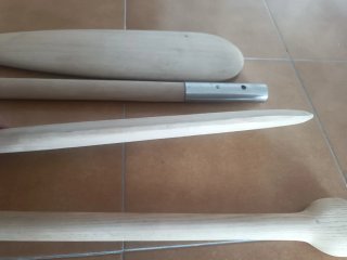 Remos madera maciza de bote salvavidas