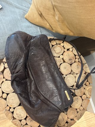 Bolso piel Uterqüe marrón