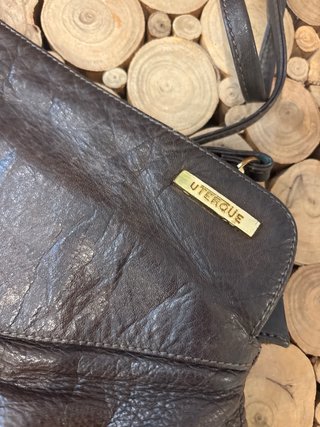 Bolso piel Uterqüe marrón