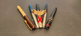 Set 4 penne stilografiche e roller