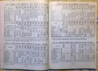 HORARIO GUIA INTERNACIONAL FERROCARRILES AÑO 1979
