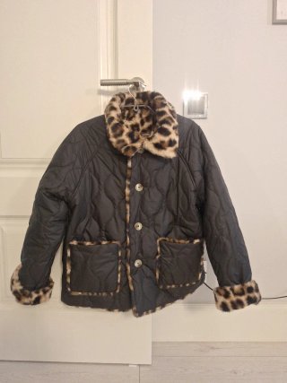 Chaquetón reversible estampado leopardo