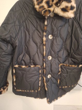 Chaquetón reversible estampado leopardo