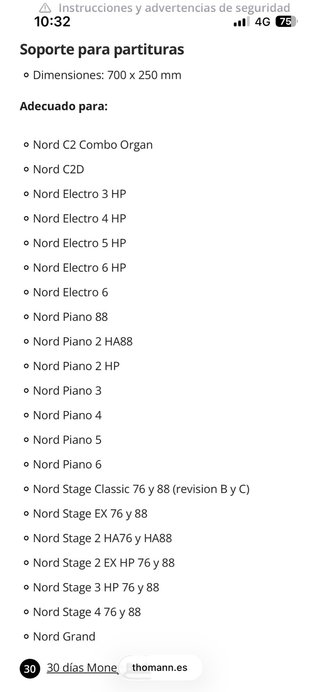 Atril Nord Stage
