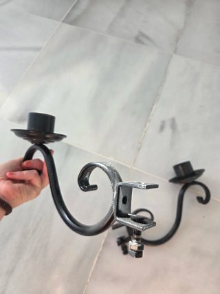 2 Candelabros de Hierro Forjado para Balcón