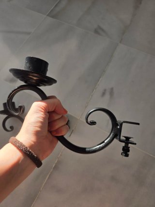 2 Candelabros de Hierro Forjado para Balcón