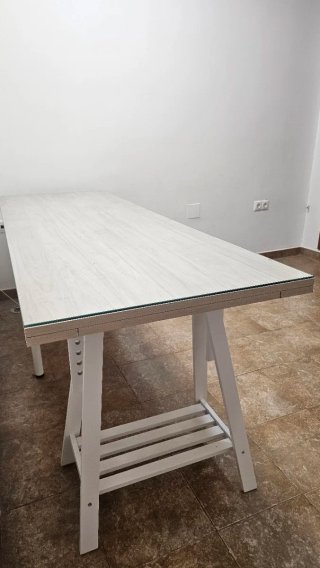 MESA OFICINA a medida con cajonera y cristal perf