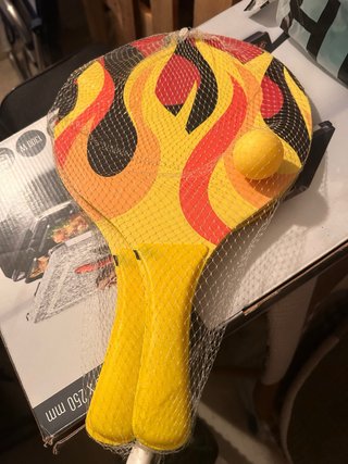 Palas de playa con pelota