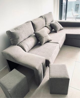 Sofá modular beige/gris tela