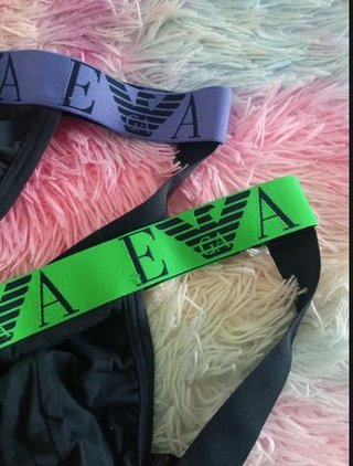 2 Suspensorios Emporio Armani L Negro/Verde