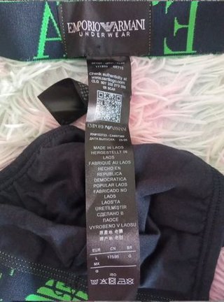 2 Suspensorios Emporio Armani L Negro/Verde