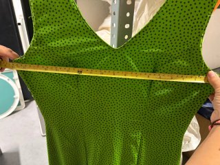 Traje de flamenca verde con lunares