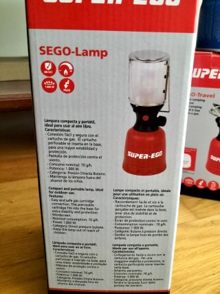 SUPER-EGO Lámpara y Hornillo de gas Camping